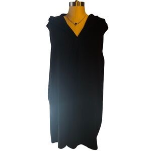Black Sleeveless Hooded Vest.wt1201